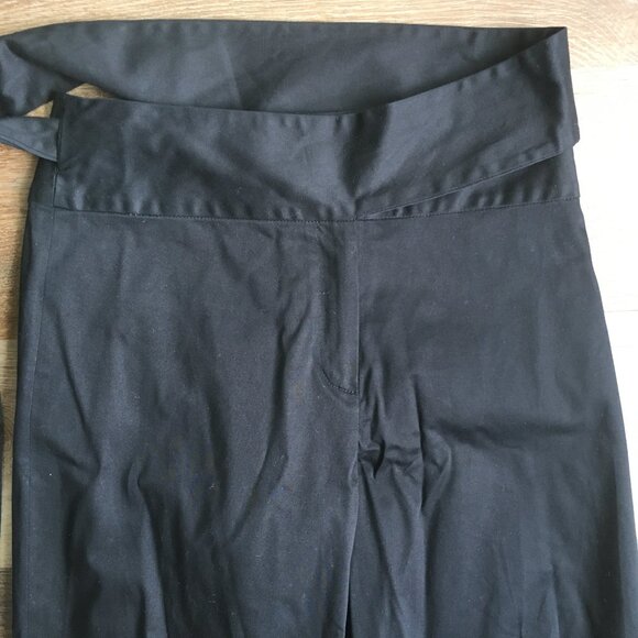 Alexis Janes Black Wide Leg Pants Joggers Belted Harem High Rise Extra Small XS - Picture 12 of 13